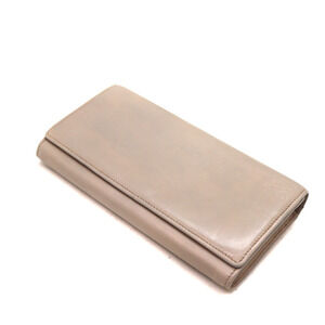 Loewe Continental Wallet Beige Leather